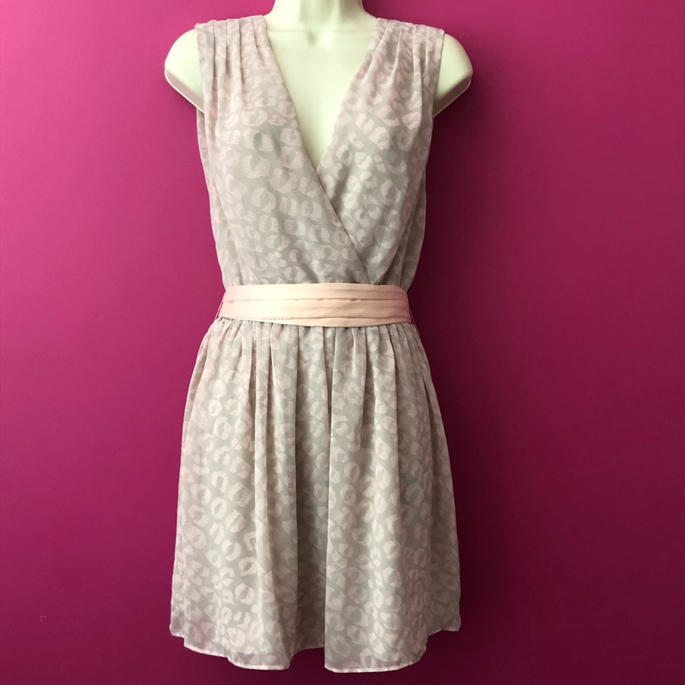 Armani Exchange Dress Soft Pink Cheetah Print 4
